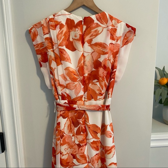 Eliza J White Red Floral Maxi Dress 6P - Picture 6 of 13